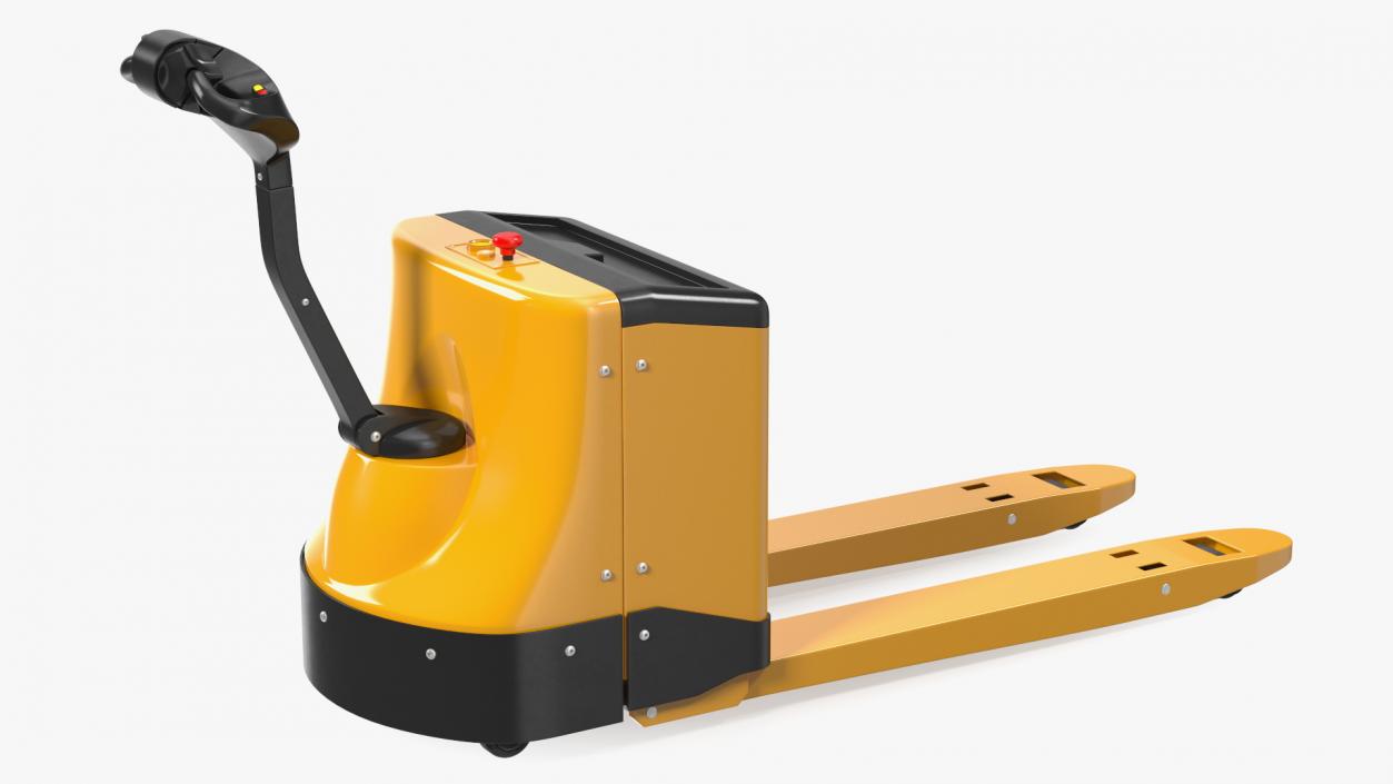 Yellow Powered Pallet Truck 3D