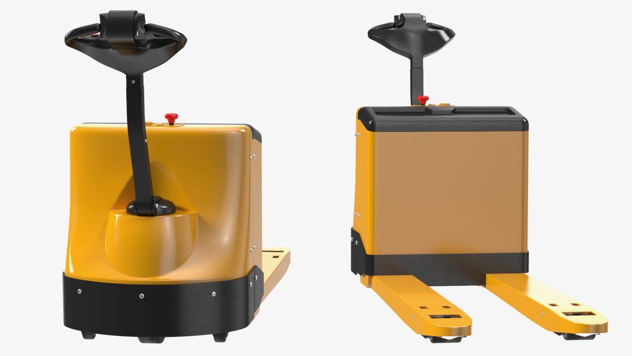 Yellow Powered Pallet Truck 3D