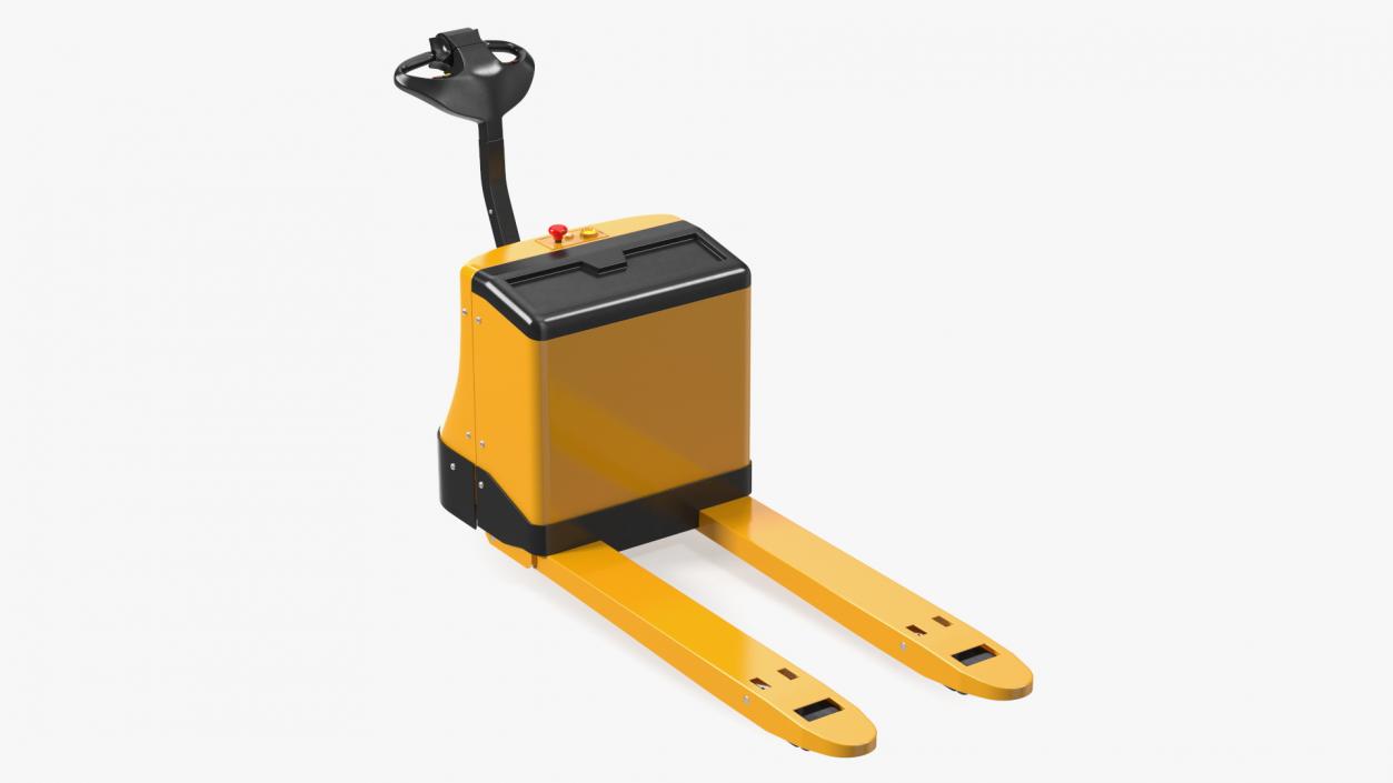 Yellow Powered Pallet Truck 3D