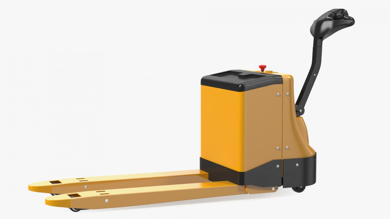 Yellow Powered Pallet Truck 3D