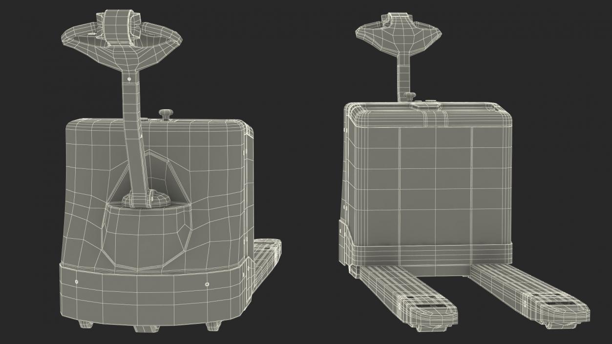 Yellow Powered Pallet Truck 3D