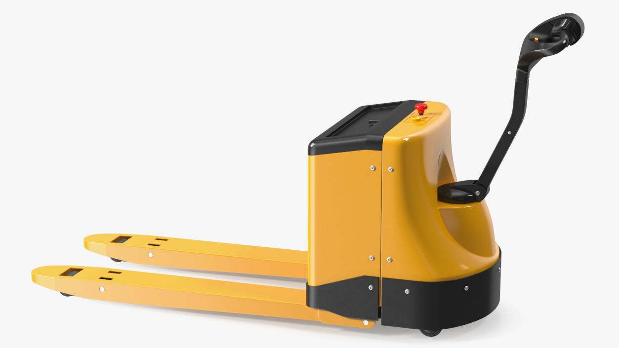 Yellow Powered Pallet Truck 3D