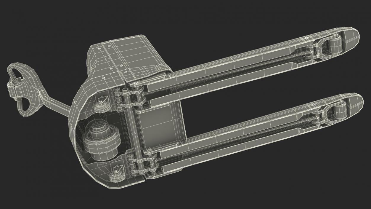 Yellow Powered Pallet Truck 3D