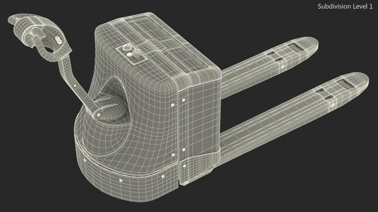 Yellow Powered Pallet Truck 3D