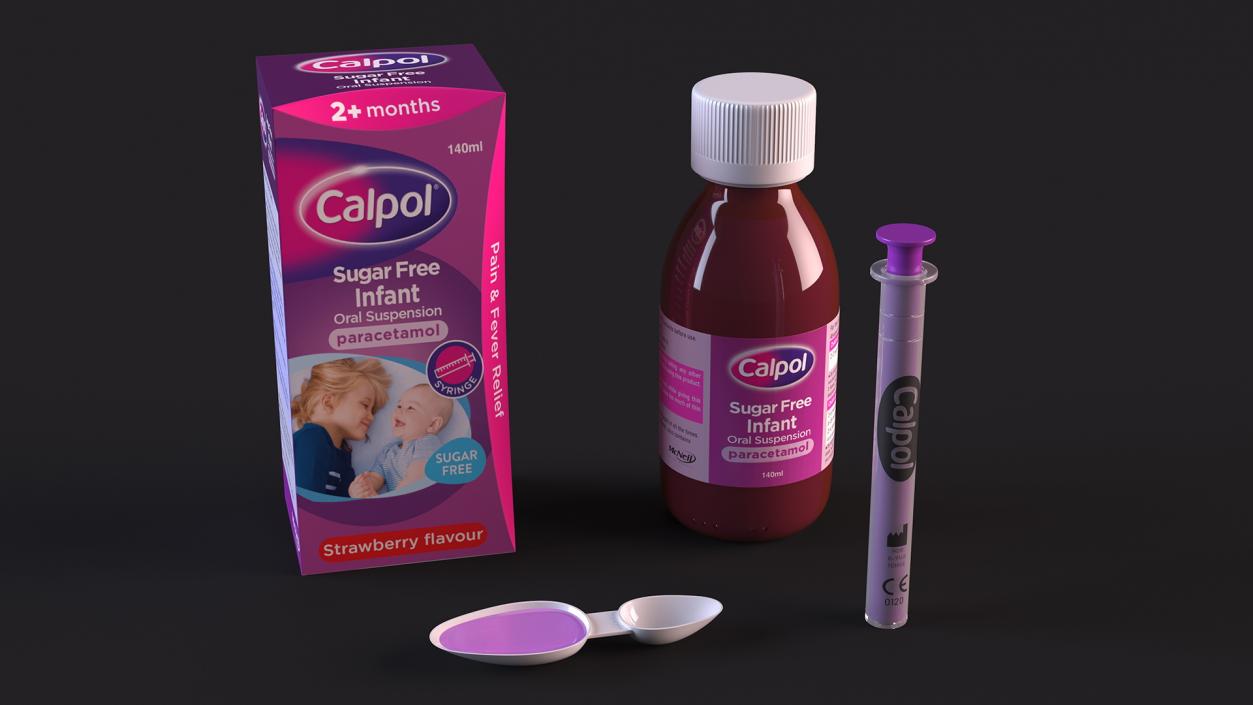 3D Infant Calpol Suspension Kit model