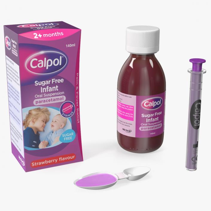 3D Infant Calpol Suspension Kit model