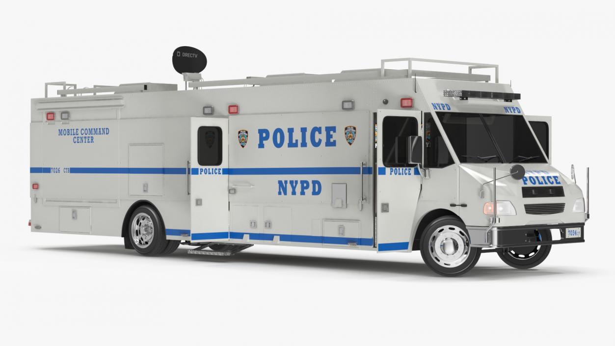 3D NYPD ASPCA Mobile Command Center Illuminated Rigged