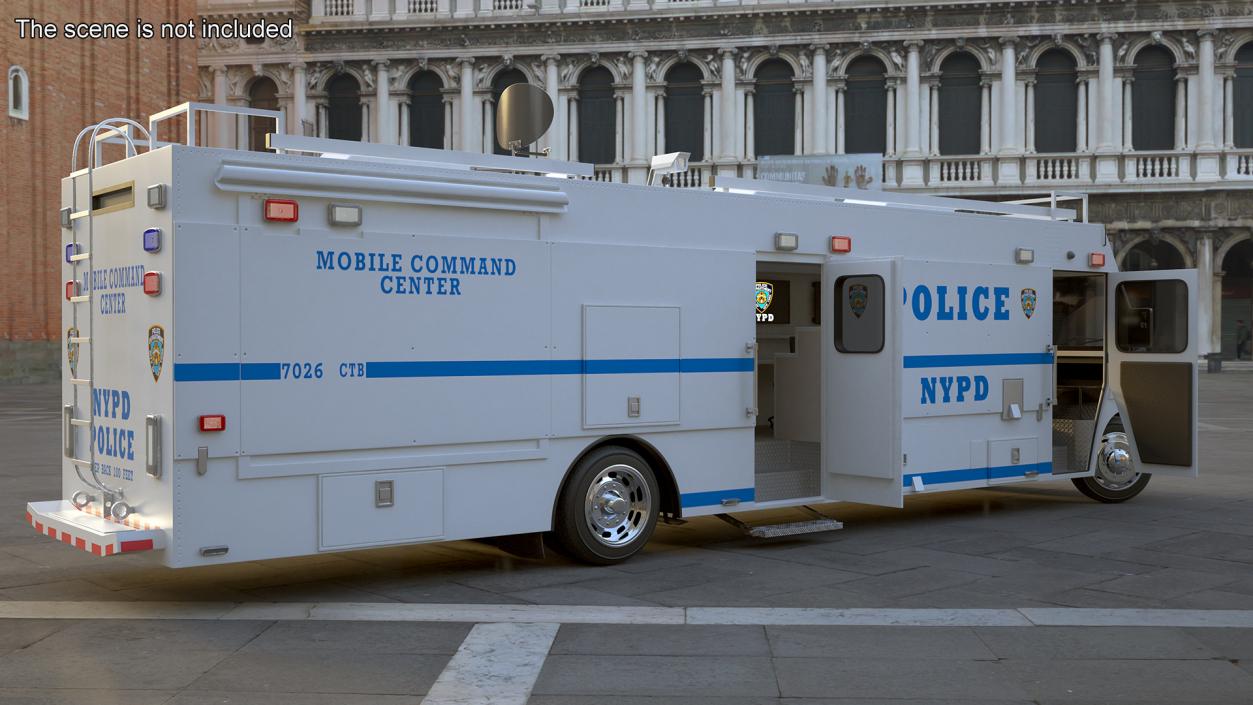 3D NYPD ASPCA Mobile Command Center Illuminated Rigged