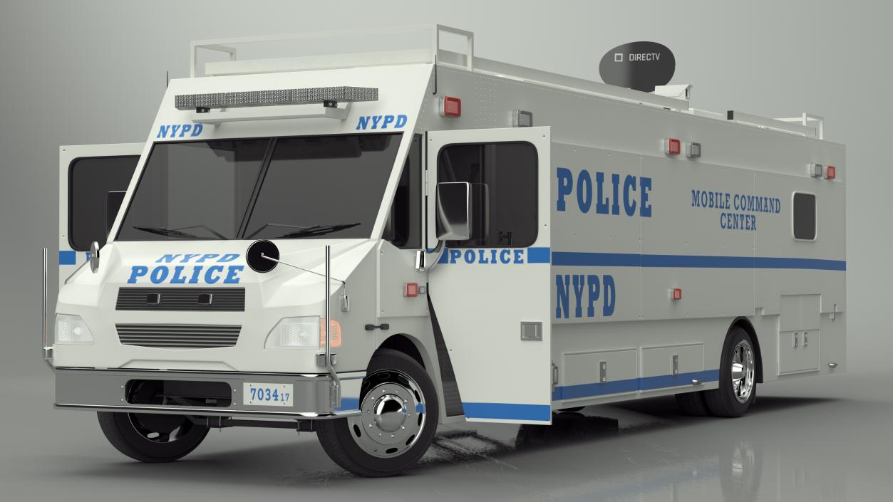 3D NYPD ASPCA Mobile Command Center Illuminated Rigged