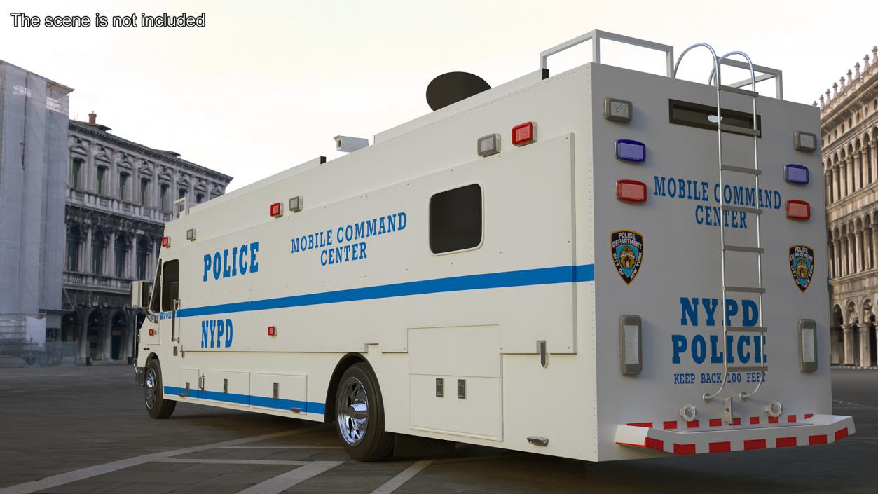 3D NYPD ASPCA Mobile Command Center Illuminated Rigged