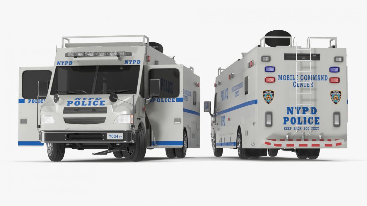 3D NYPD ASPCA Mobile Command Center Illuminated Rigged