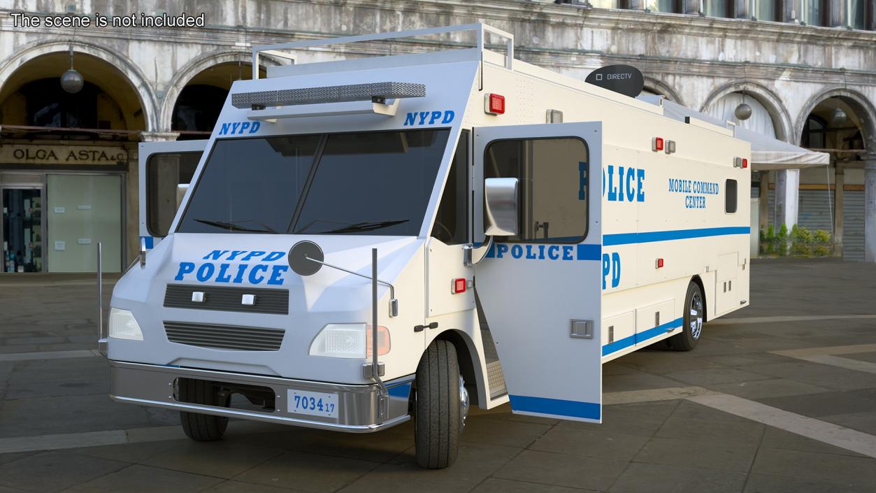 3D NYPD ASPCA Mobile Command Center Illuminated Rigged