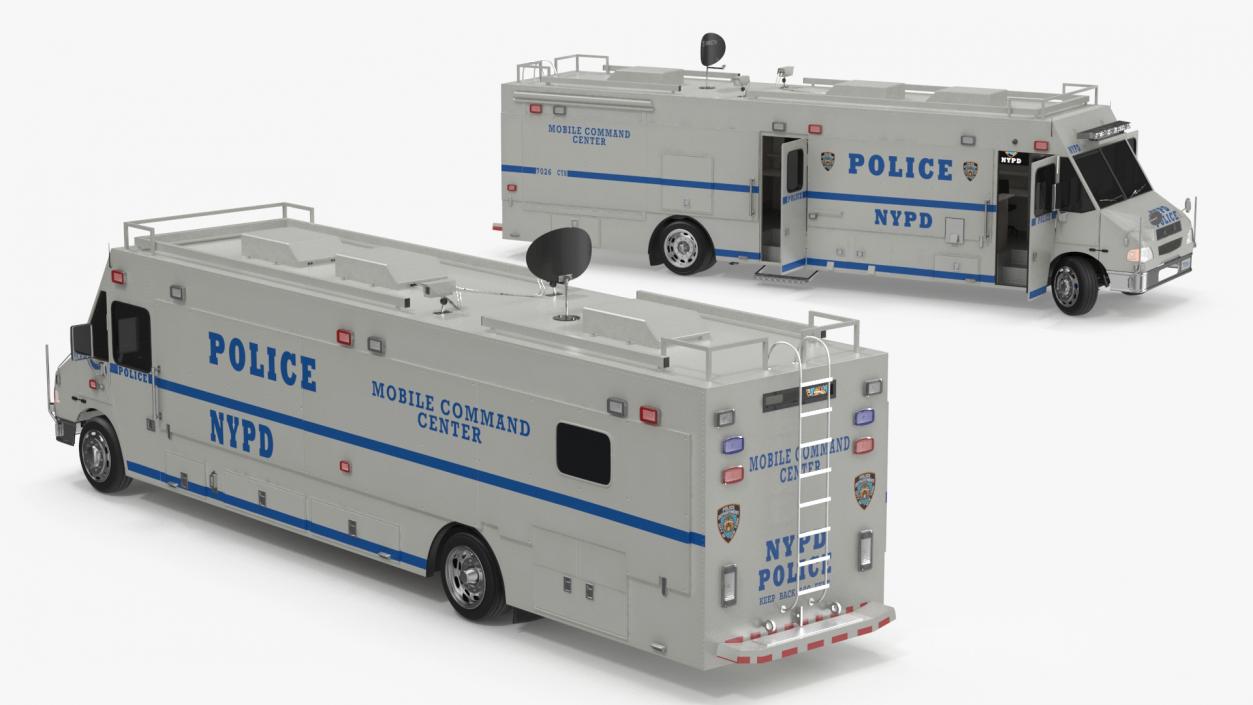 3D NYPD ASPCA Mobile Command Center Illuminated Rigged