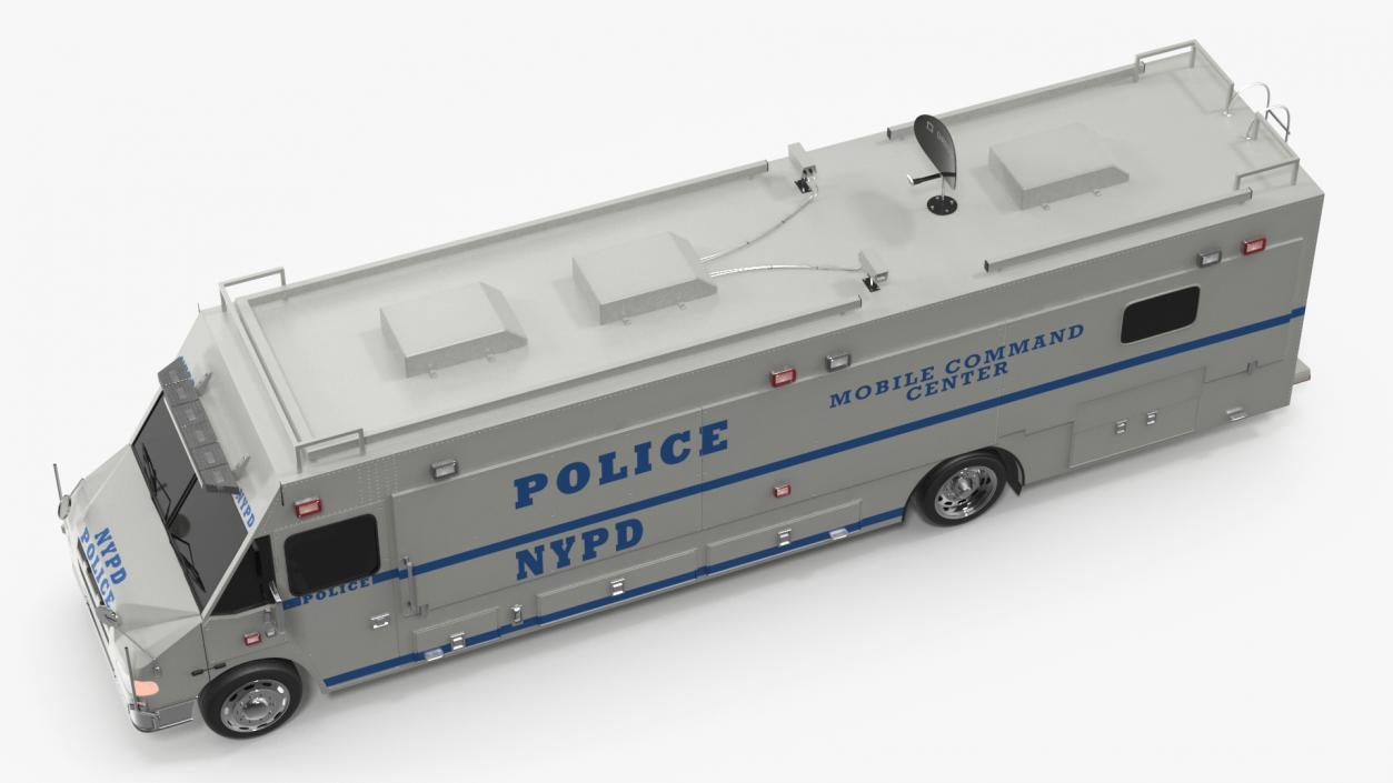 3D NYPD ASPCA Mobile Command Center Illuminated Rigged