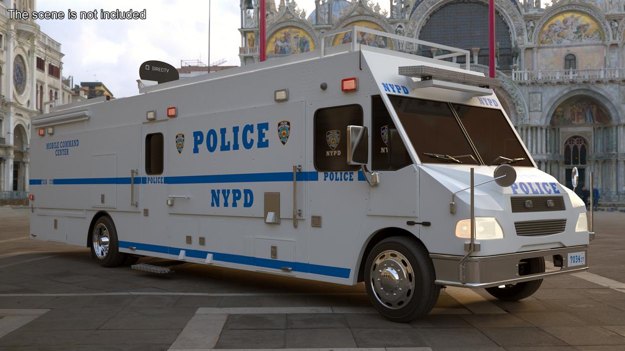 3D NYPD ASPCA Mobile Command Center Illuminated Rigged