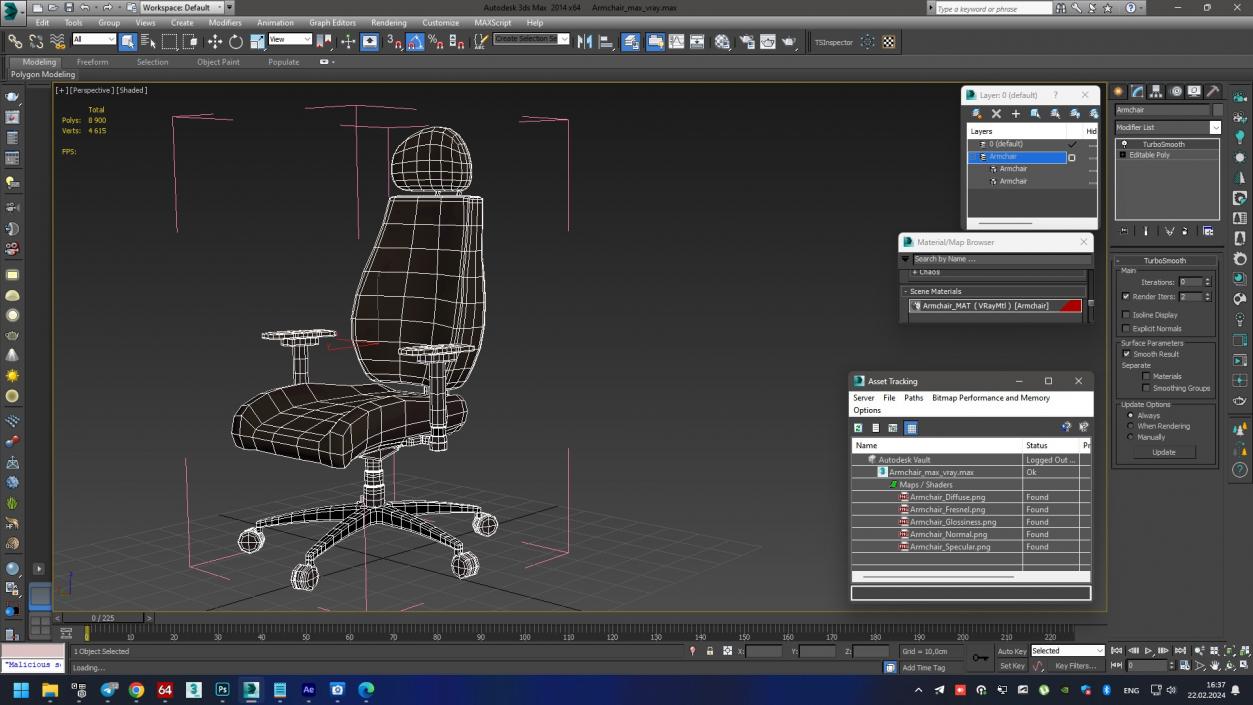 3D model Armchair 2