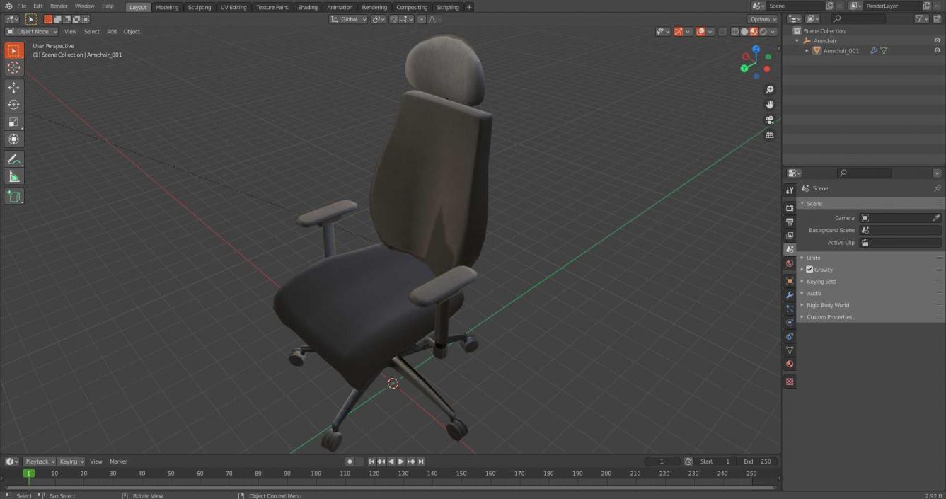 3D model Armchair 2