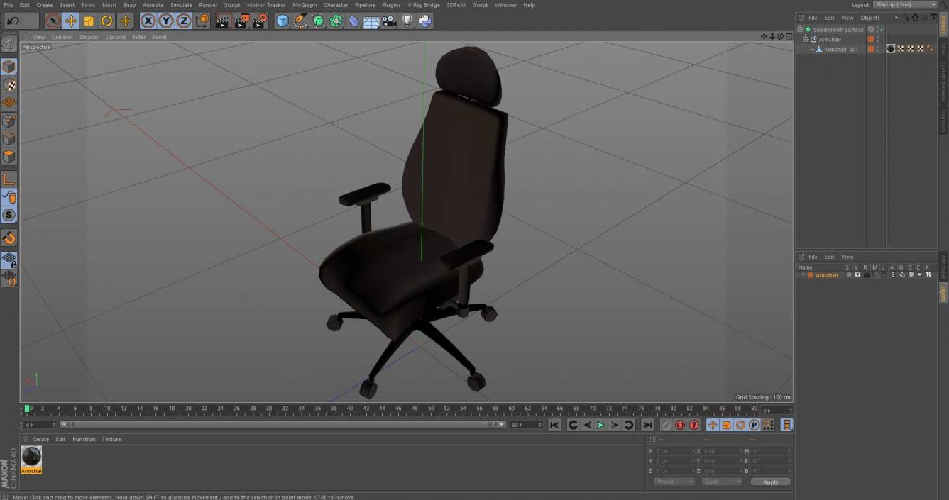 3D model Armchair 2