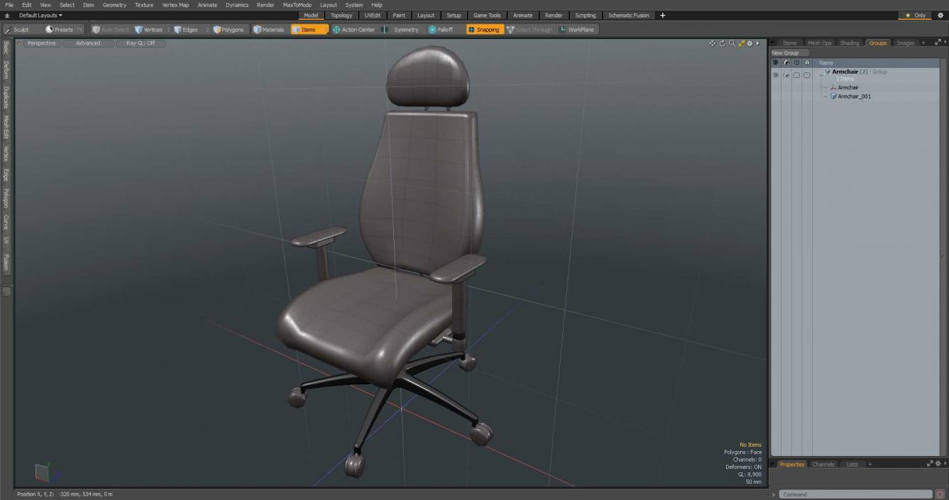 3D model Armchair 2