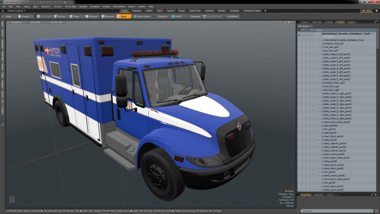 3D International Durastar Ambulance Truck model