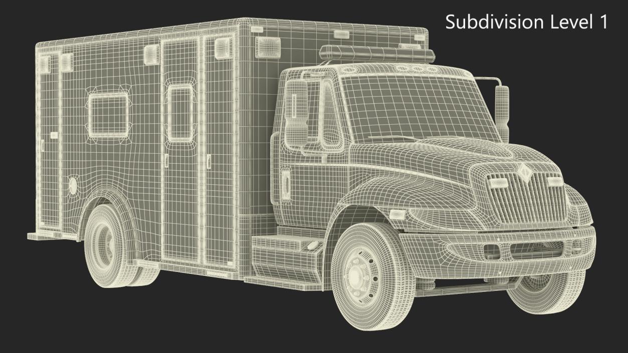 3D International Durastar Ambulance Truck model