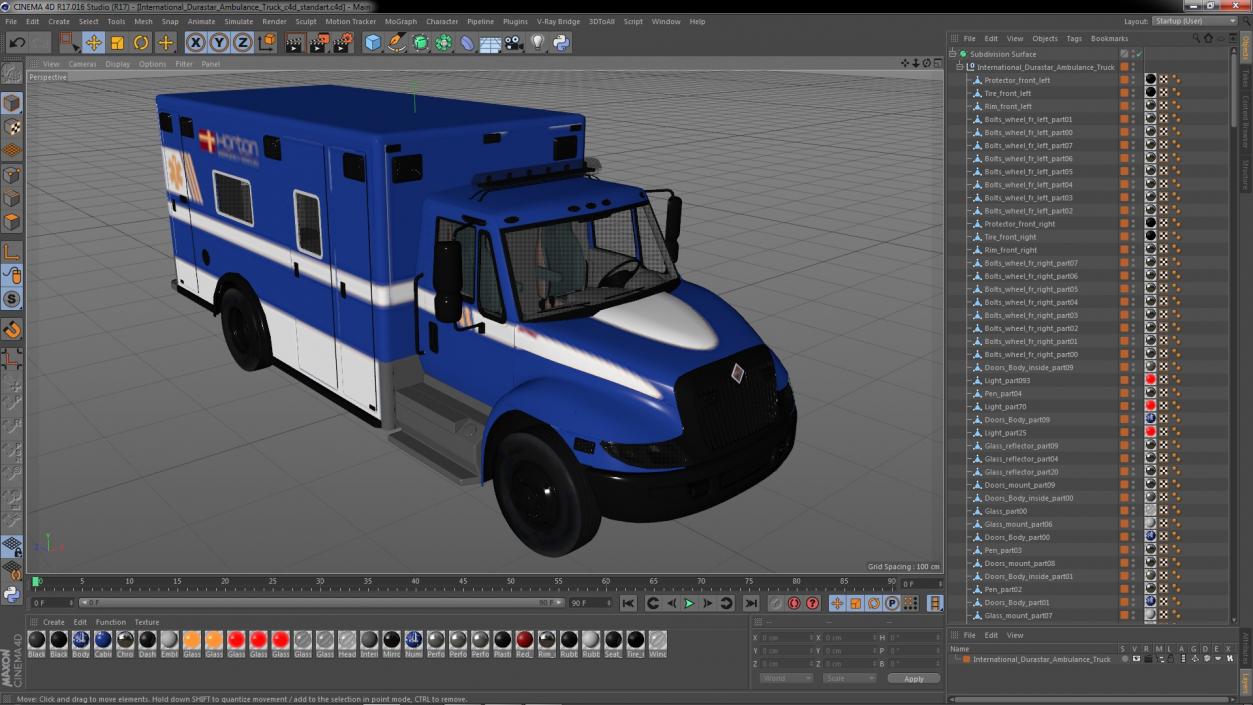 3D International Durastar Ambulance Truck model