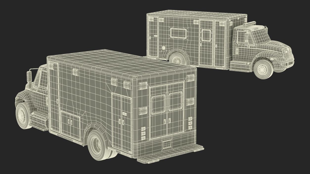 3D International Durastar Ambulance Truck model