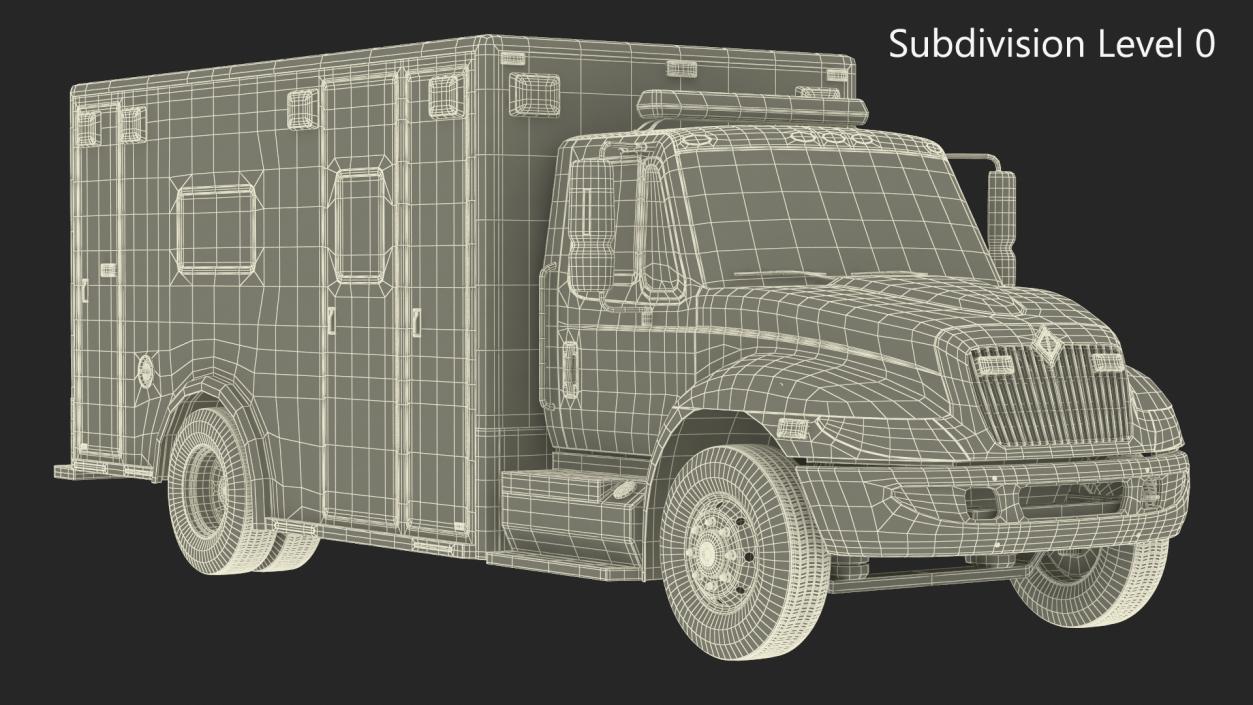 3D International Durastar Ambulance Truck model