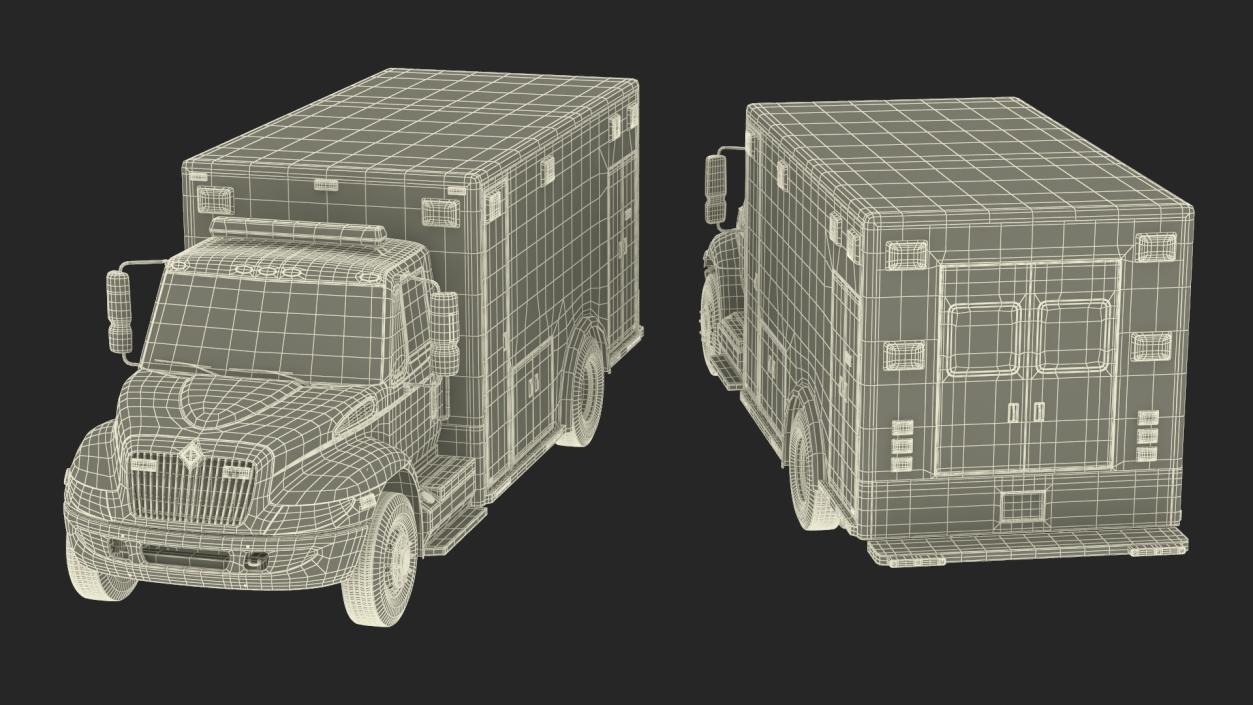 3D International Durastar Ambulance Truck model