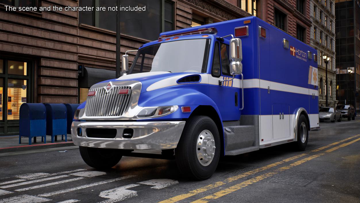 3D International Durastar Ambulance Truck model