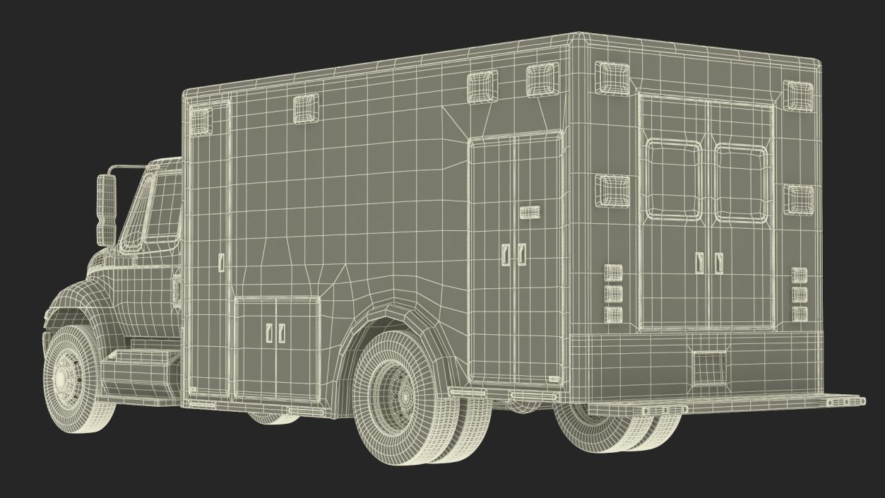 3D International Durastar Ambulance Truck model