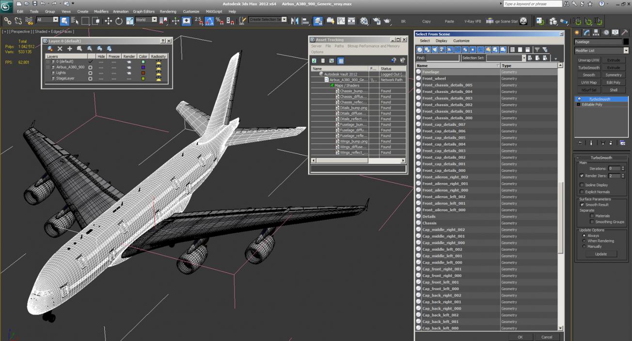 3D Airbus A380-900 Generic model