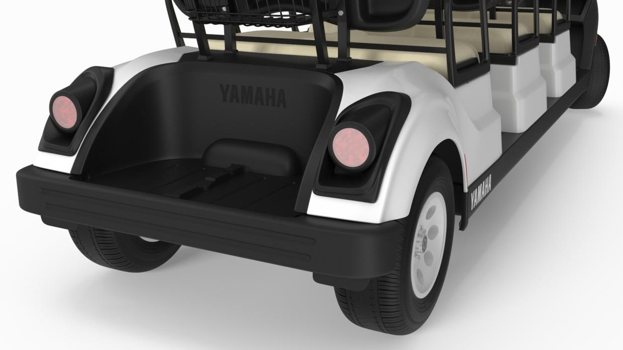 Six Seat Golf Electric Car Yamaha Rigged for Cinema 4D 3D model