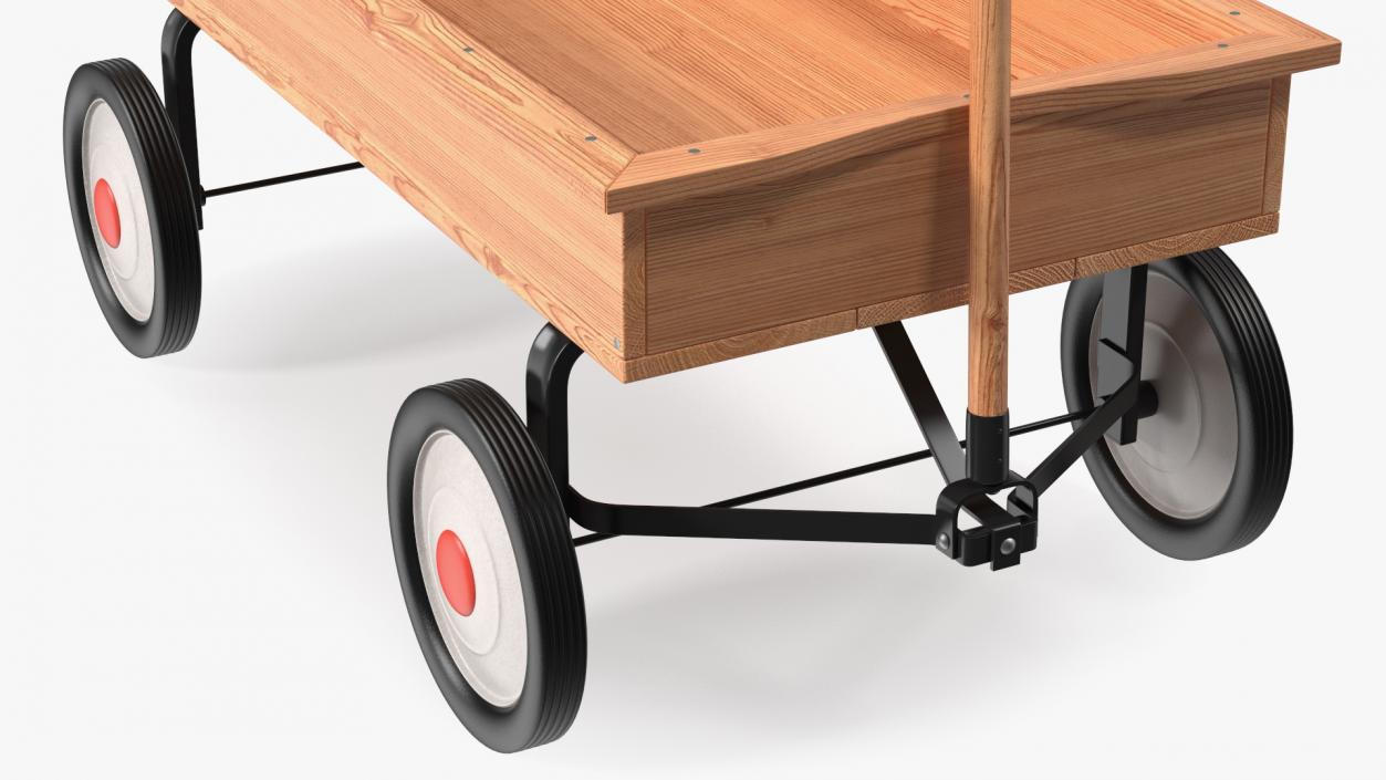 3D Children Wooden Wagon Cart