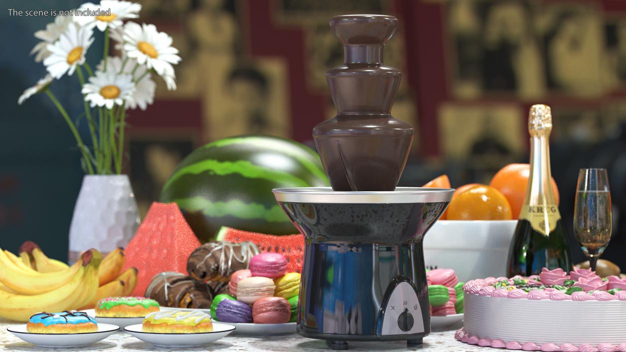 Chocolate Fountain Machine Fondue Maker 3D model