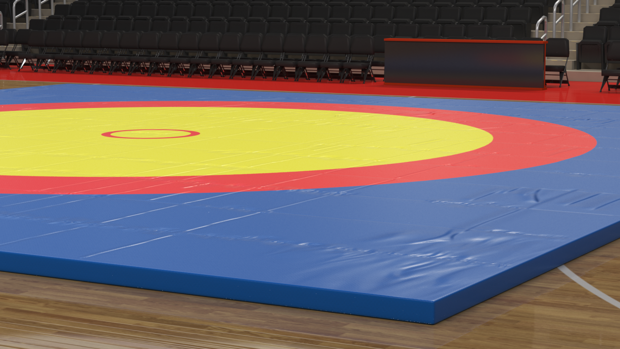 3D Olympic Wrestling Mat