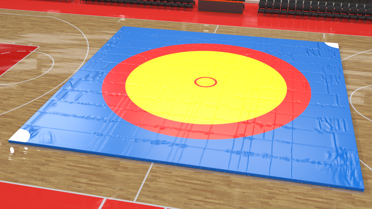 3D Olympic Wrestling Mat