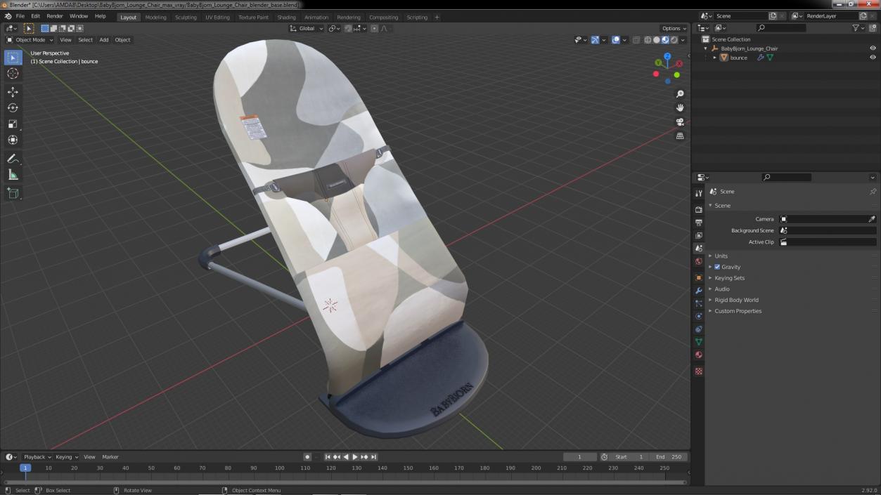 BabyBjorn Lounge Chair 3D