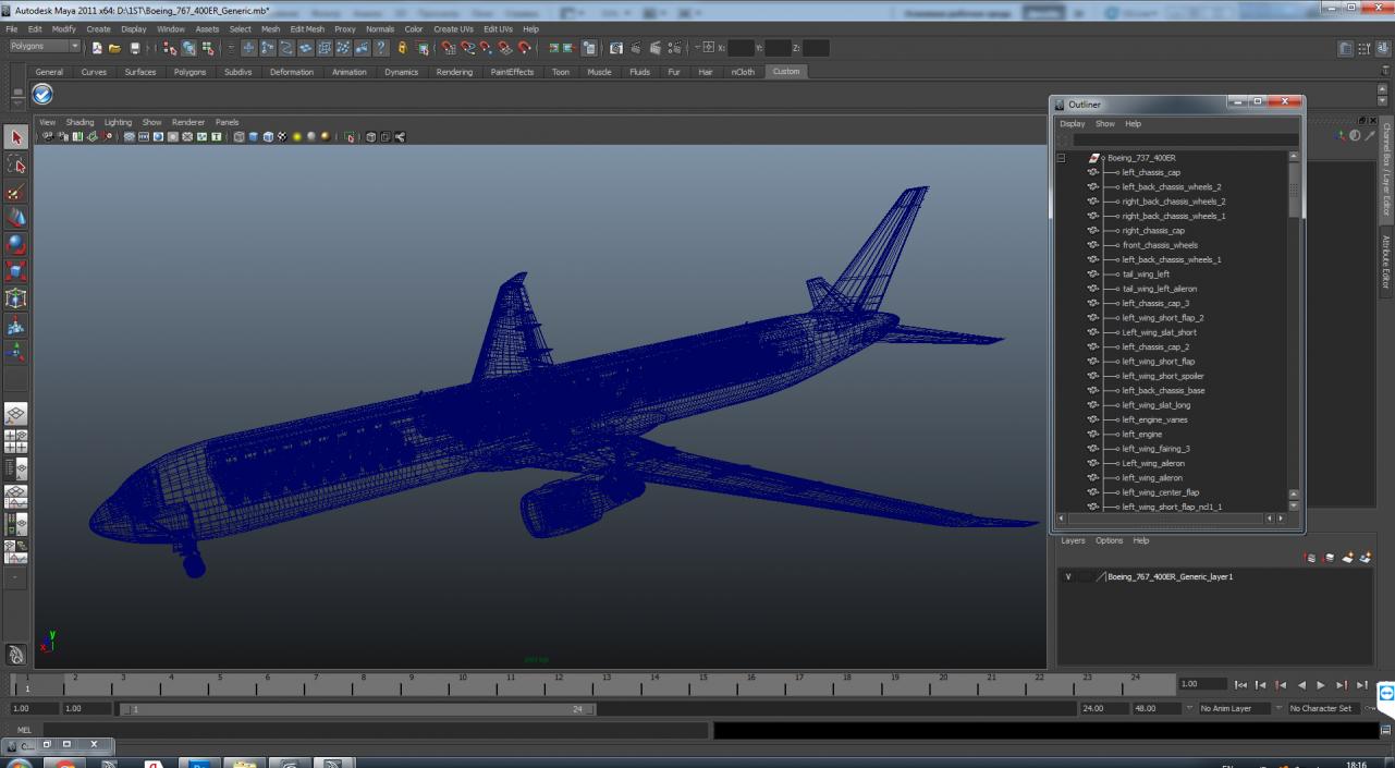 Boeing 767-400ER Generic 3D model