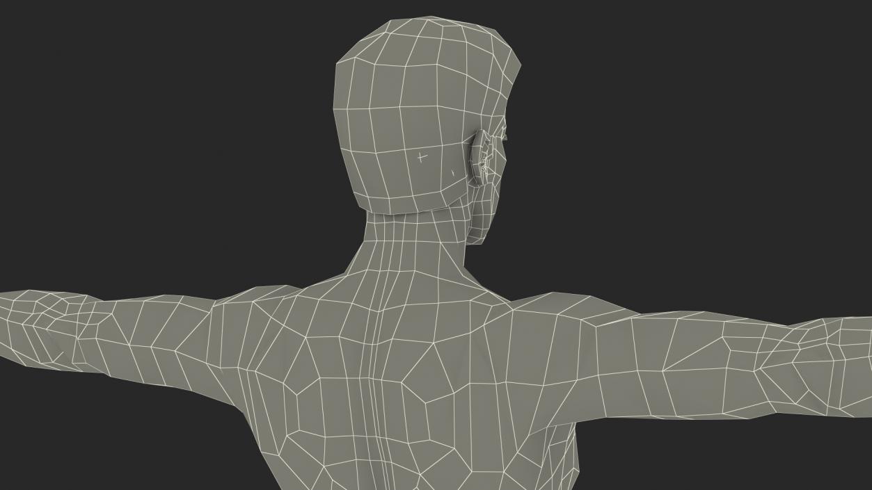 3D model Asian Man Underwear Rigged for Maya