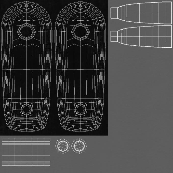 3D Scraper One and Half Inch Black Handle model