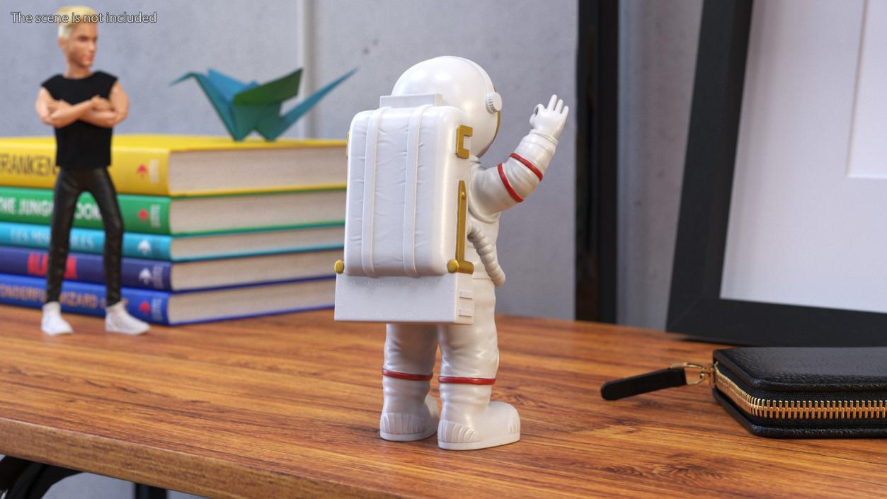 Astronaut Toy Character White OK Pose 3D