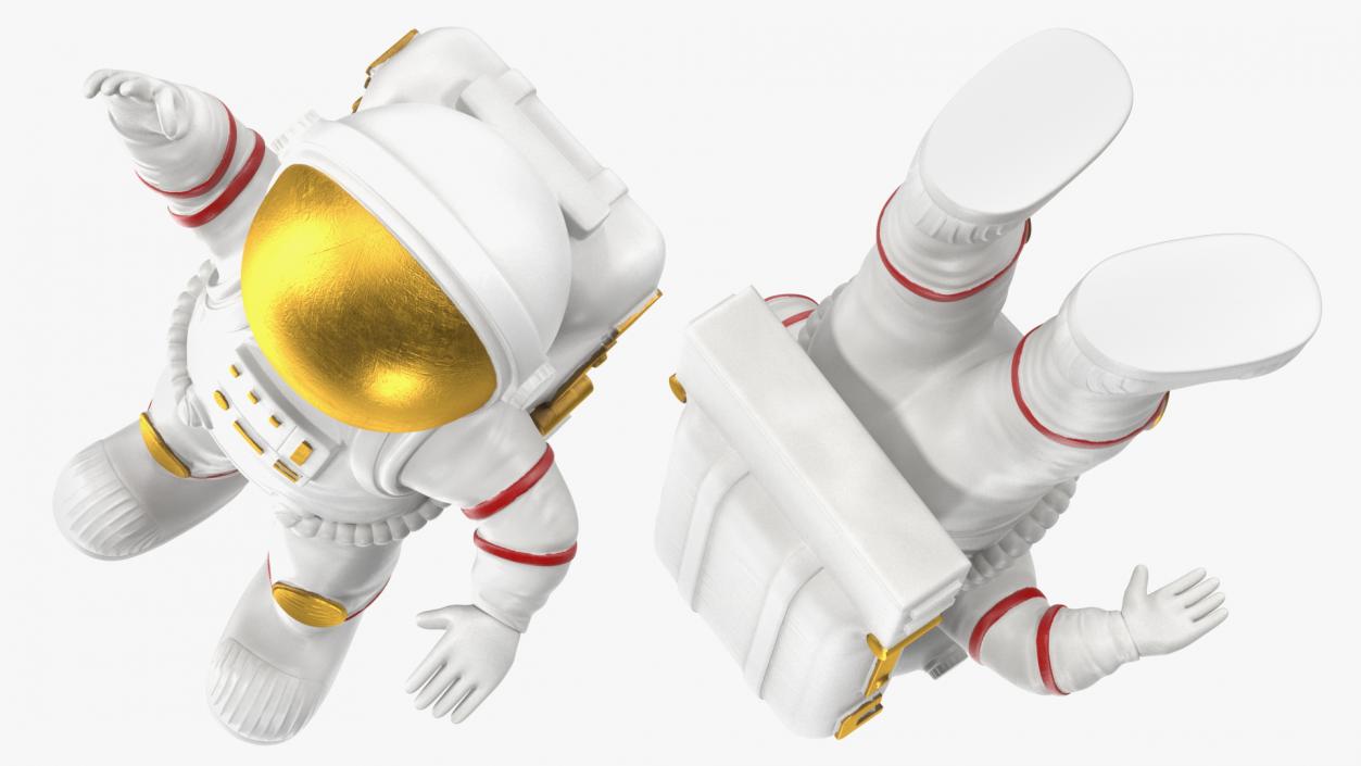 Astronaut Toy Character White OK Pose 3D