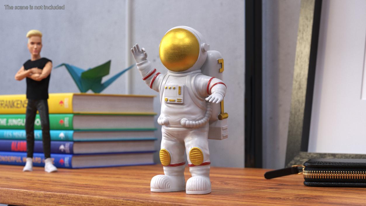 Astronaut Toy Character White OK Pose 3D