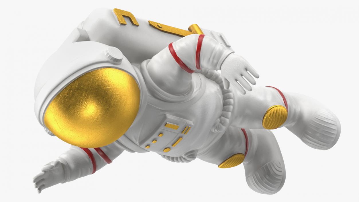 Astronaut Toy Character White OK Pose 3D