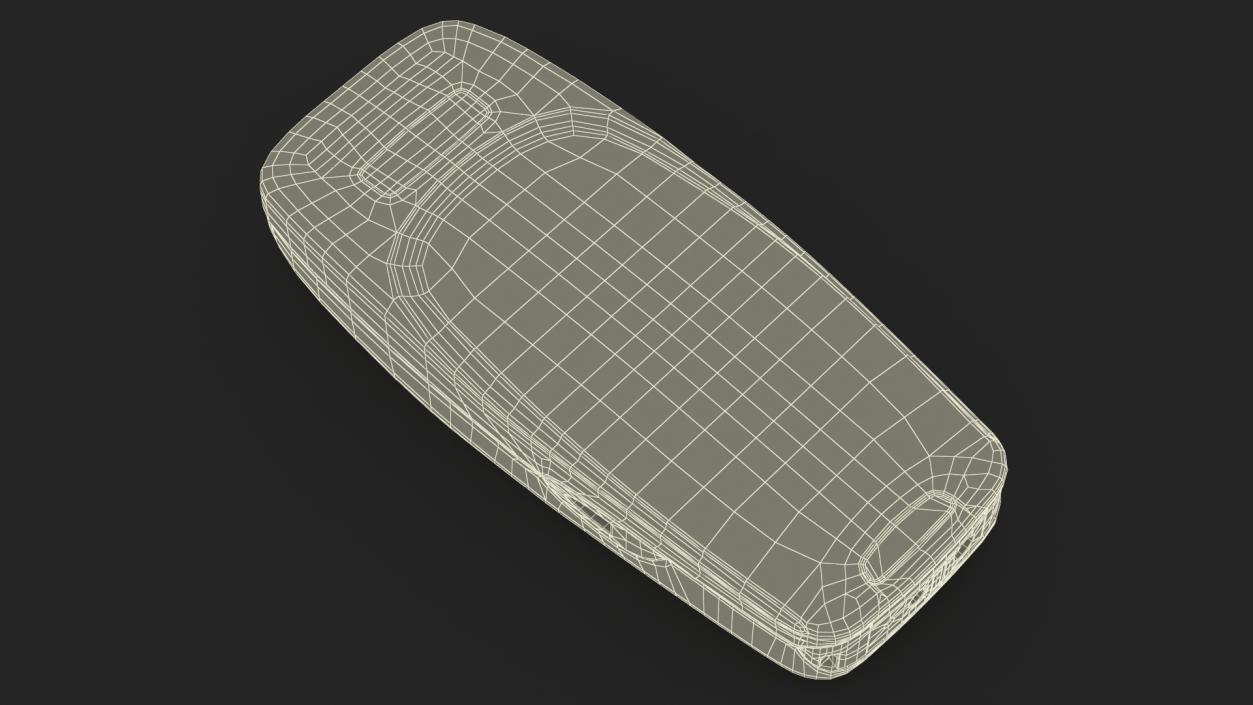 3D model Worn Retro Phone Black Switched Off