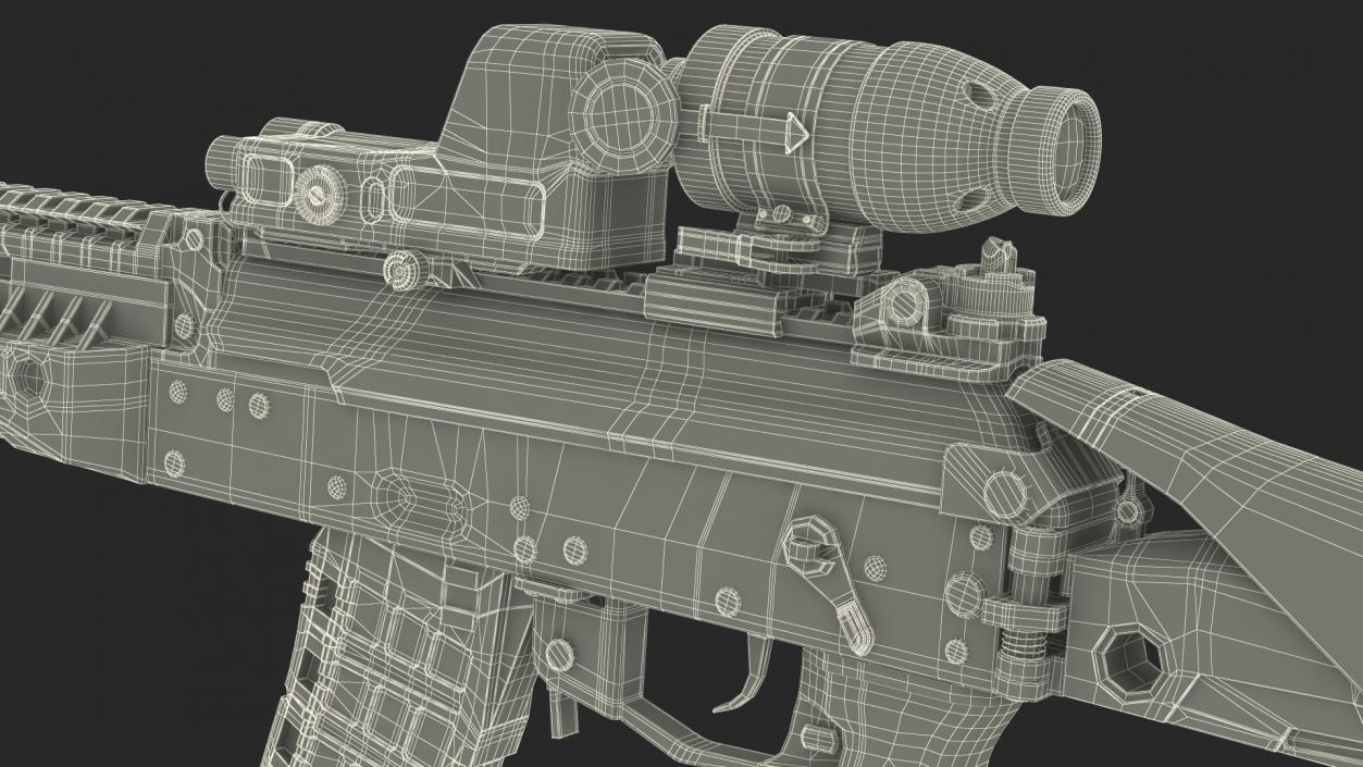 Kalashnikov Firearm AK-12 2023 with Optics 3D