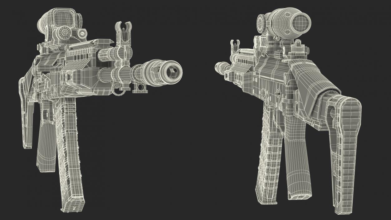 Kalashnikov Firearm AK-12 2023 with Optics 3D