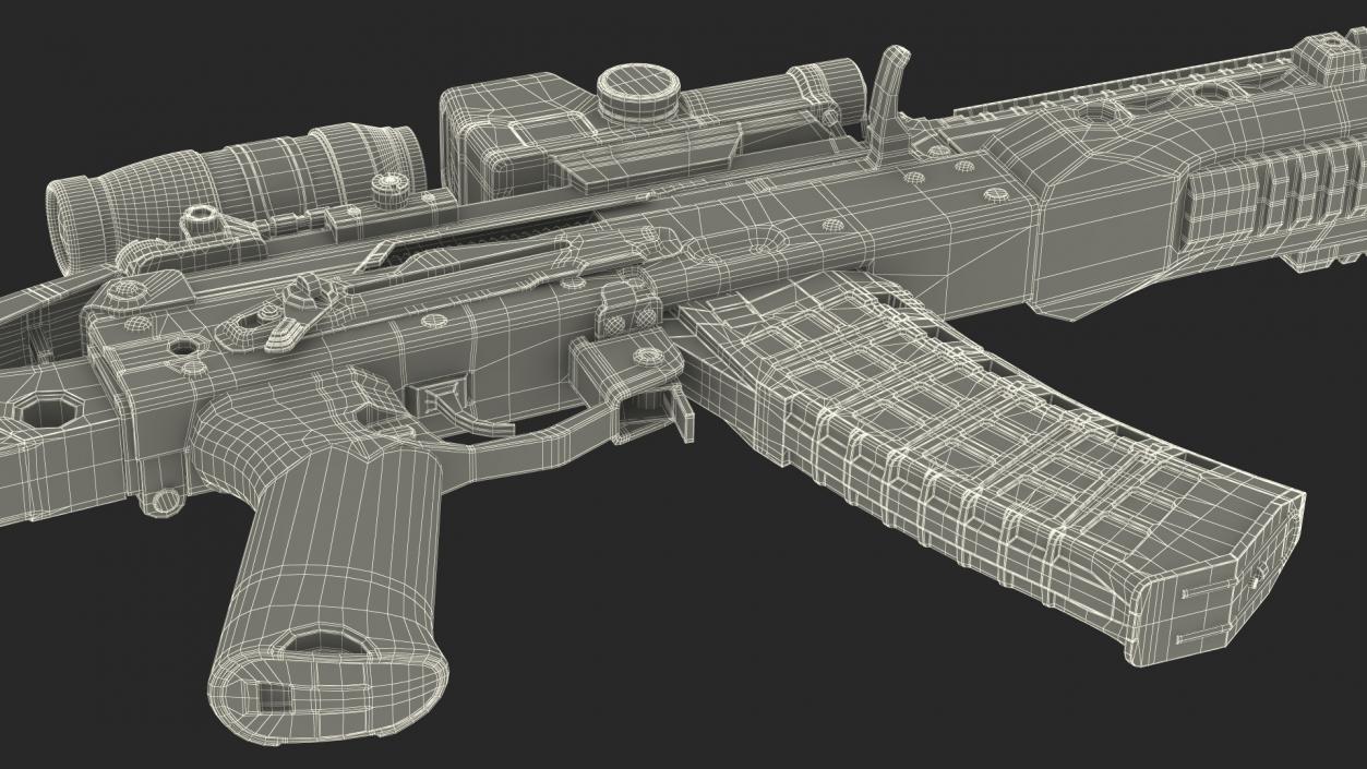 Kalashnikov Firearm AK-12 2023 with Optics 3D