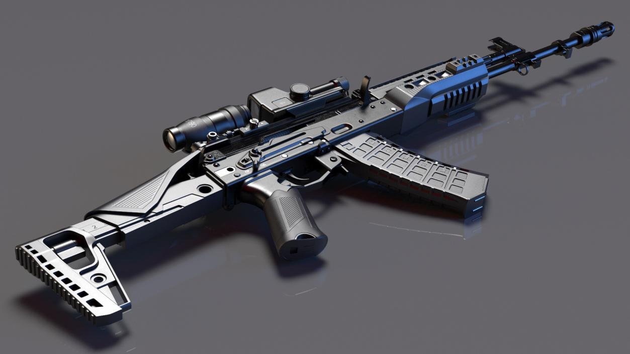 Kalashnikov Firearm AK-12 2023 with Optics 3D